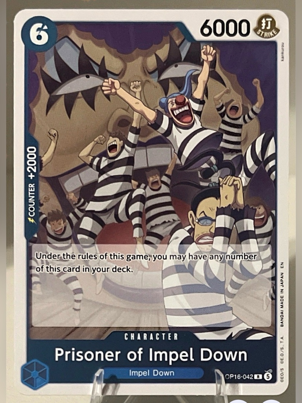 One Piece TCG: The Time Of Battle - PRISONER OF IMPEL DOWN OP16 - 042 NM